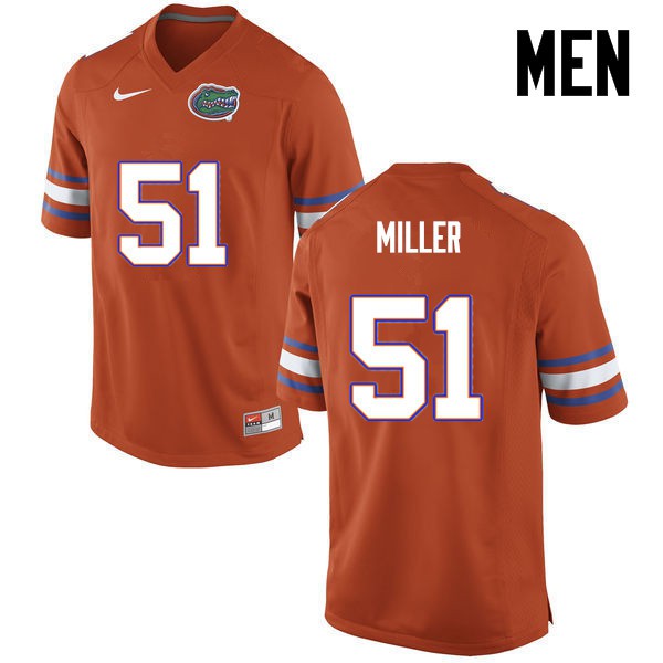Florida Gators Men #51 Ventrell Miller College Football Orange